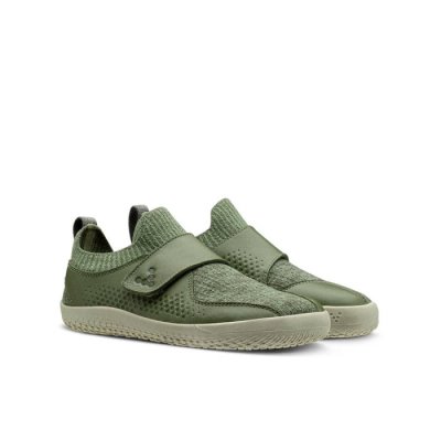 Vivobarefoot Primus Knit WMK - Lasten Koulukengät Vihreä - SAN169370